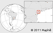 Blank Location Map of Sete Barras, highlighted country