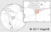 Blank Location Map of Sete Barras, highlighted parent region