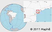 Gray Location Map of Sete Barras, highlighted country