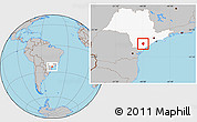 Gray Location Map of Sete Barras, highlighted parent region