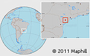 Gray Location Map of Sete Barras