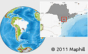 Physical Location Map of Sete Barras, highlighted country, highlighted parent region