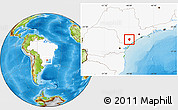 Physical Location Map of Sete Barras, highlighted country