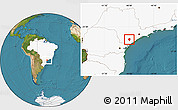 Satellite Location Map of Sete Barras, highlighted country