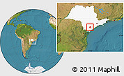 Satellite Location Map of Sete Barras, highlighted parent region