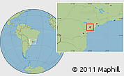 Savanna Style Location Map of Sete Barras