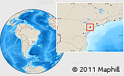 Shaded Relief Location Map of Sete Barras