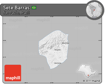 Gray Map of Sete Barras, single color outside