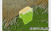 Physical Map of Sete Barras, darken