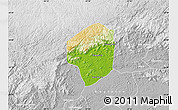 Physical Map of Sete Barras, lighten, desaturated