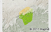 Physical Map of Sete Barras, lighten, semi-desaturated