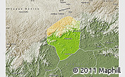 Physical Map of Sete Barras, semi-desaturated