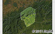 Satellite Map of Sete Barras, darken