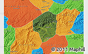 Satellite Map of Sete Barras, political outside