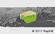 Physical Panoramic Map of Sete Barras, darken, desaturated