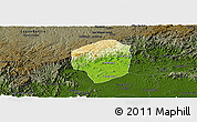 Physical Panoramic Map of Sete Barras, darken
