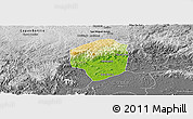 Physical Panoramic Map of Sete Barras, desaturated