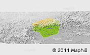 Physical Panoramic Map of Sete Barras, lighten, desaturated