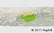 Physical Panoramic Map of Sete Barras, lighten, semi-desaturated