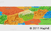 Physical Panoramic Map of Sete Barras, political outside