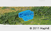 Political Panoramic Map of Sete Barras, satellite outside