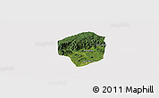 Satellite Panoramic Map of Sete Barras, cropped outside