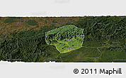 Satellite Panoramic Map of Sete Barras, darken