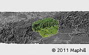 Satellite Panoramic Map of Sete Barras, desaturated