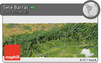 Satellite Panoramic Map of Sete Barras