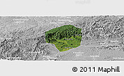 Satellite Panoramic Map of Sete Barras, lighten, desaturated