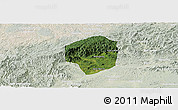 Satellite Panoramic Map of Sete Barras, lighten