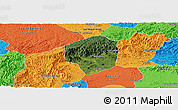 Satellite Panoramic Map of Sete Barras, political outside