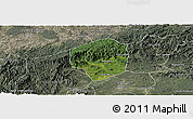 Satellite Panoramic Map of Sete Barras, semi-desaturated