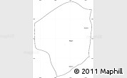 Blank Simple Map of Sete Barras, cropped outside