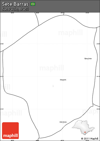 Blank Simple Map of Sete Barras