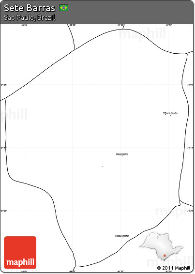 Blank Simple Map of Sete Barras