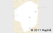 Classic Style Simple Map of Sete Barras, single color outside