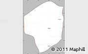 Gray Simple Map of Sete Barras, cropped outside