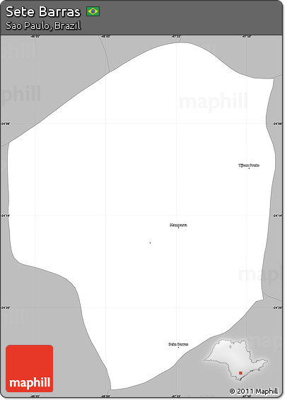 Gray Simple Map of Sete Barras