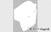 Gray Simple Map of Sete Barras, single color outside