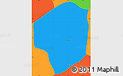 Political Simple Map of Sete Barras
