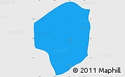 Political Simple Map of Sete Barras, single color outside
