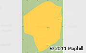Savanna Style Simple Map of Sete Barras, single color outside