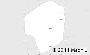 Silver Style Simple Map of Sete Barras