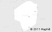 Silver Style Simple Map of Sete Barras, single color outside