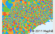 Political Simple Map of Sao Paulo