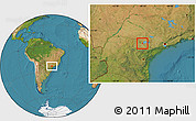 Satellite Location Map of Taguai