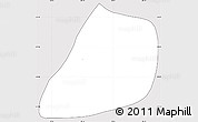 Silver Style Simple Map of Taguai, cropped outside