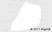 Silver Style Simple Map of Taguai, single color outside