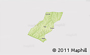 Physical 3D Map of Tupa, cropped outside